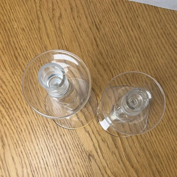 ORREFORS SWEDEN Crystal Clear Glass Candle Holders RARE Twist Design 9.5" - 7.5" - Picture 7 of 11